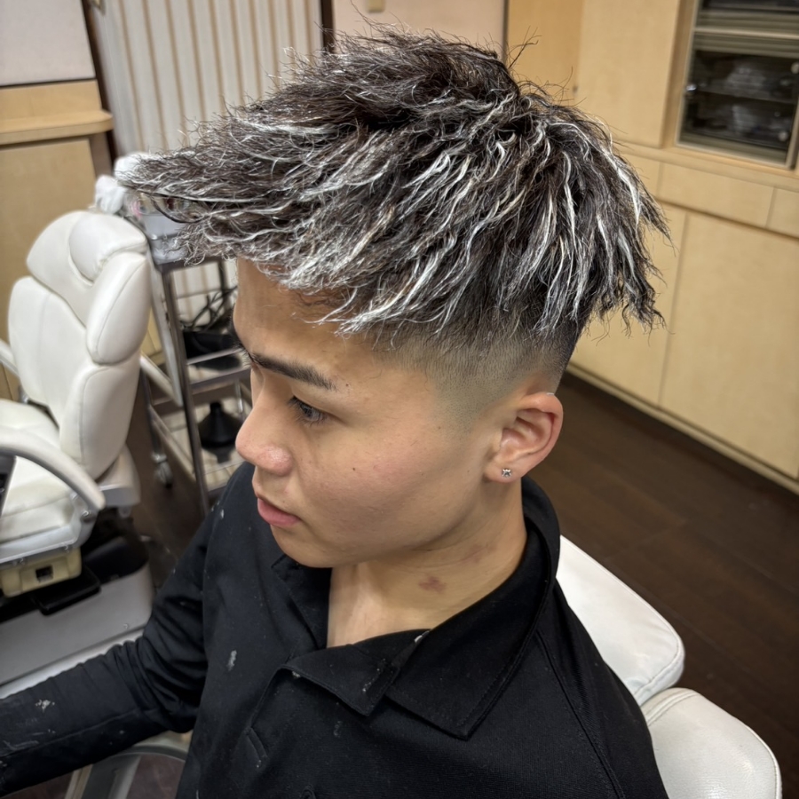 スキンフェード、ハイライトメッシュ